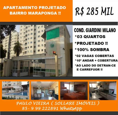 Apartamento de Luxo na Maraponga Com 03 Quartos, 10º Andar e Projetados 9 *