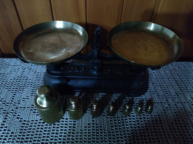 Balança antiga original com pesos !!! - Foto 2