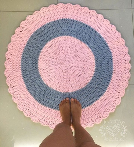 Tapete oval em croche - Foto 2