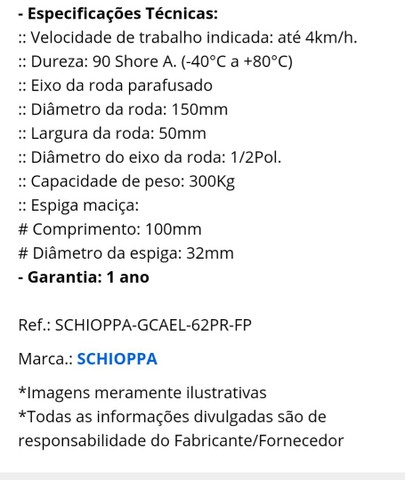 Rodizio Rodas para Andaimes - 6 Polegadas- Shioppa  - Foto 4