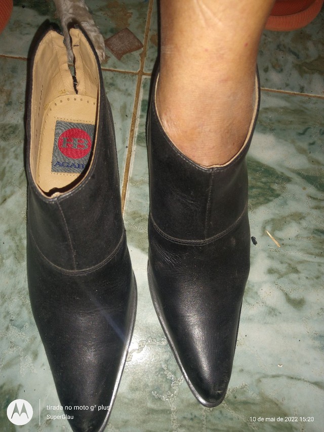 Bota de couro legítimo n°35