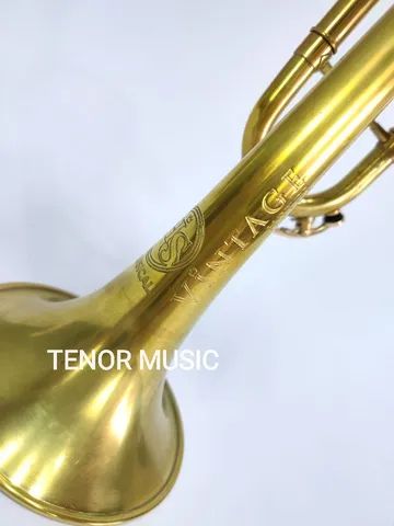 Trompete HS MUSICAL Vintage Profissional Raw Brass - Instrumentos