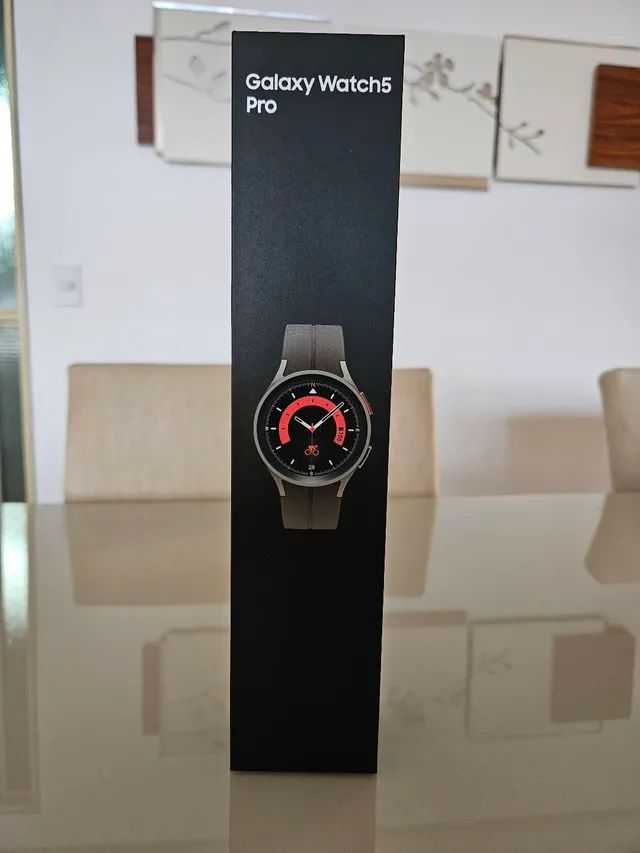 Galaxy Watch 5 Pro 45mm lacrado, C/ NF, cor titânio + brinde