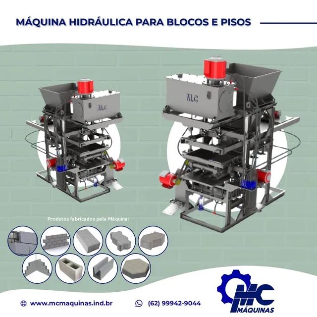 Máquina de fazer bloco, canaleta e piso  - Foto 4