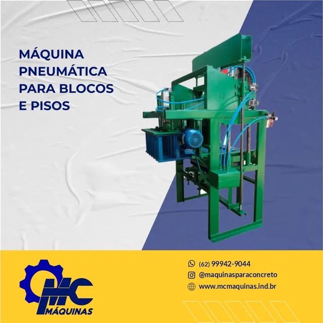 Máquina de fazer bloco, canaleta e piso 
