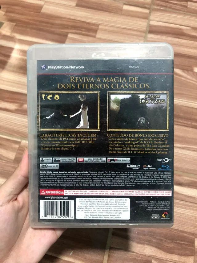 2 Em 1 - The Ico / Shadow Of The Colossus Ps3 - Jogo Digital