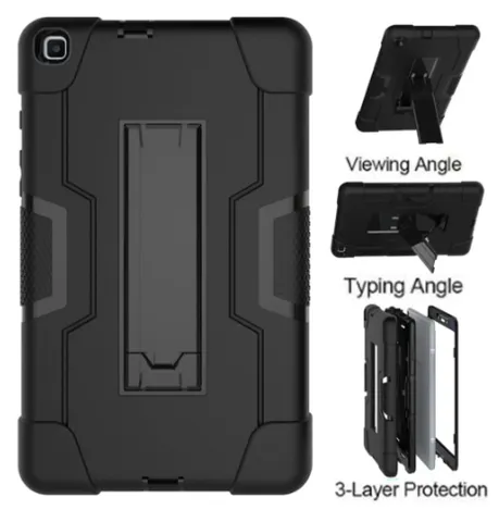 Capa Anti-Shock Adulto Infantil Para Tablet Galaxy Tab A8 2019 Sm-T290 / Sm-T295 Preto