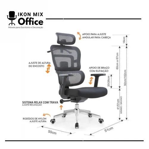 Cadeira ERGOTELA GAMER de Escritório Giratória com Encosto Mesh - Conforto e Design - Foto 2