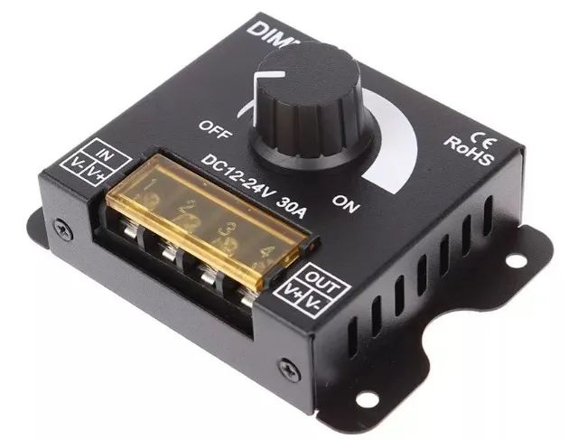 Dimmer Controlador  Led 30a 12/24v  Automação Robótica COD-AM596 
