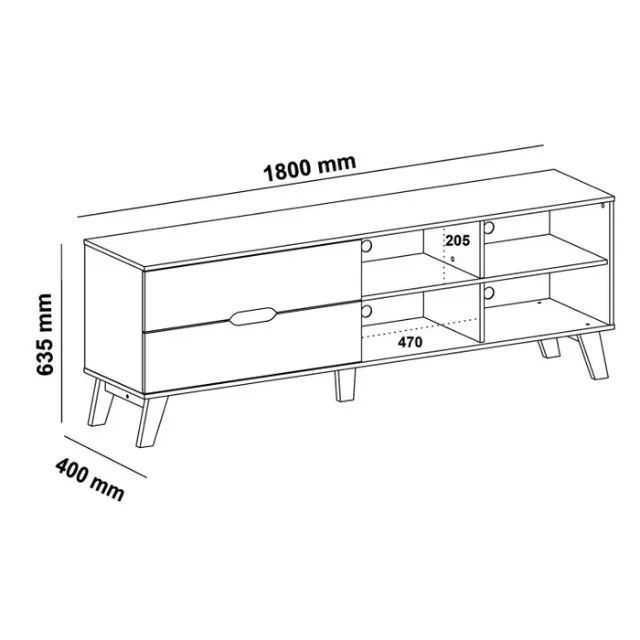 Rack para TV até 75" Com Duas Gavetas 1.80M. Produto Novo! - Foto 6