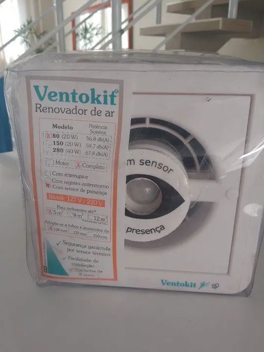 Renovador de Ar Ventokit com Sensor de Presença