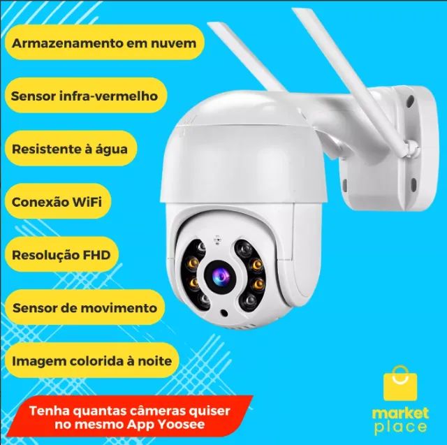 Câmera Ip Wi-fi  Rotativa Visão Noturna App YooSee - Foto 3