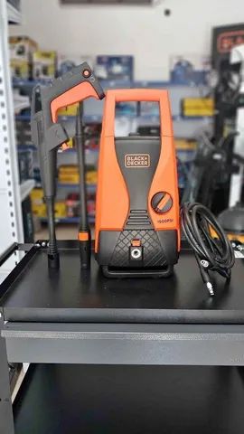 Lavadora de alta pressão 1500psi C/ Shampoozeira Black Decker - Nova