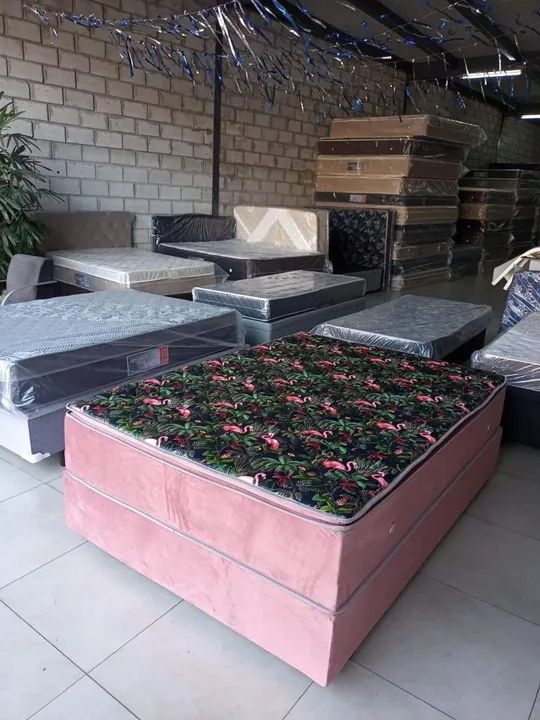 Cama Box Casal, com colchão acoplado frete grátis  - Foto 4