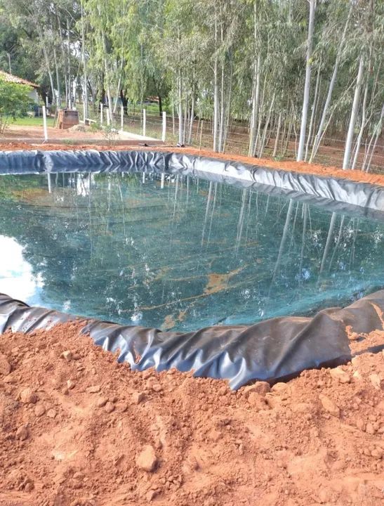Lona Preta 850 micras Geomembrana de Pead 11 x 5