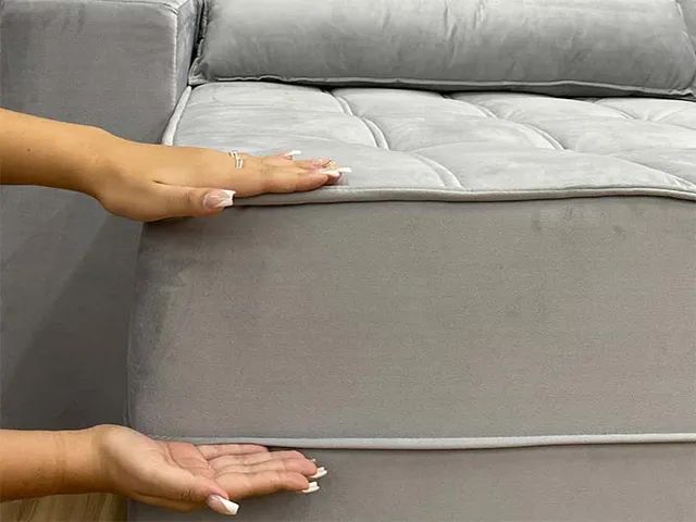 Sofá Retrátil Reclinável 3,20m Molas Ensacadas a654 - Foto 2