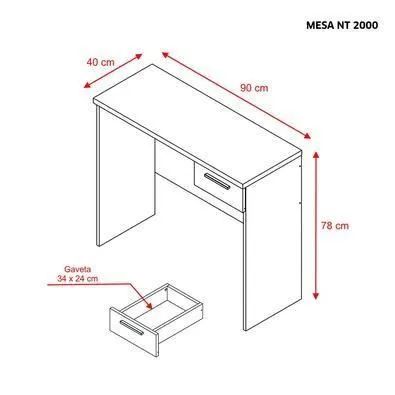 Escrivaninha office / Mesa de computador 1 gaveta NOVA - Foto 4
