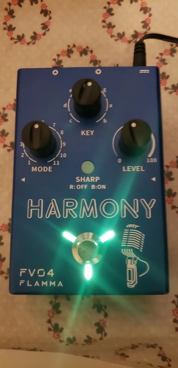 Pedal Flamma Fv04 Vocal Harmonizer Azul - Instrumentos musicais