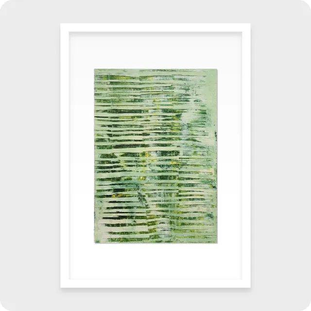 Quadro "Clorofila" | Pintura a Óleo original em Moldura Branca 45×62,5?cm