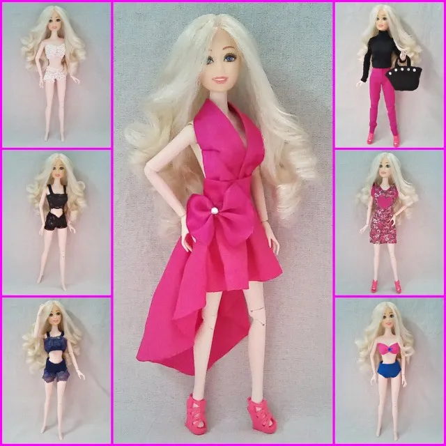 Boneca estilo Barbie articulada (14 articulações com 28 cm)