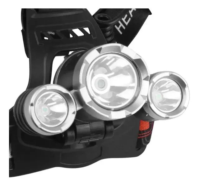 Lanterna De Cabeça Com 3 Leds Para Trilha Camping Função Sos - Foto 2