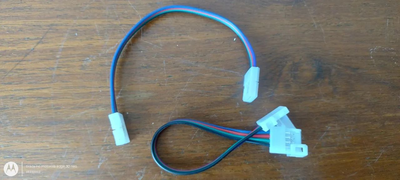 Rabicho Emenda Conector para Fita de Led RGB 5050/3528 12v - Foto 2