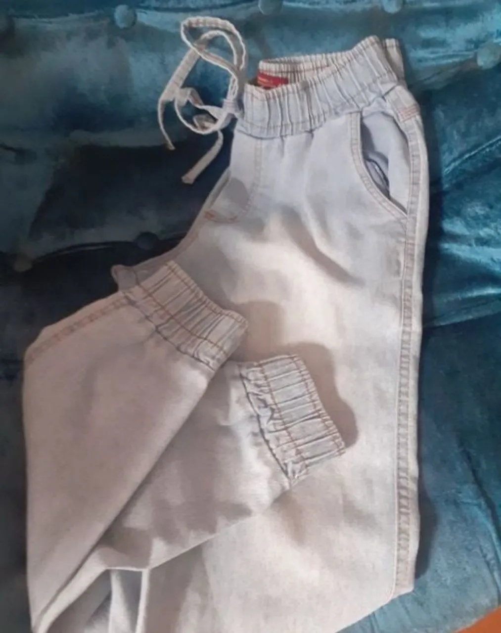 Calça Jeans Jogger Azul Claro