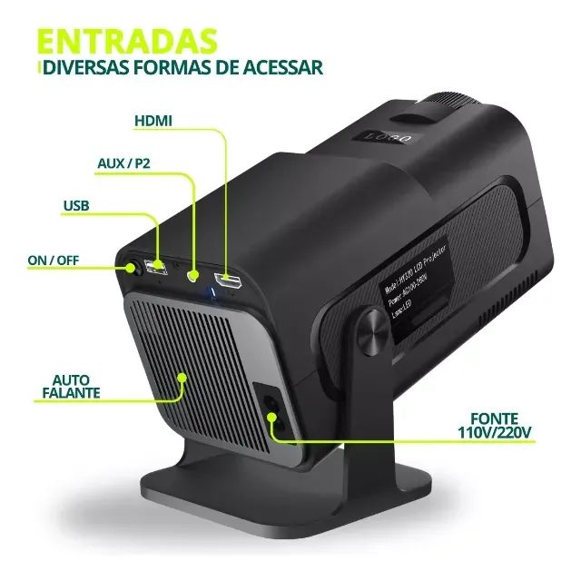Projetor Portátil Magcubic HY320, Android 11, 390 ANSI, 4K - Foto 6