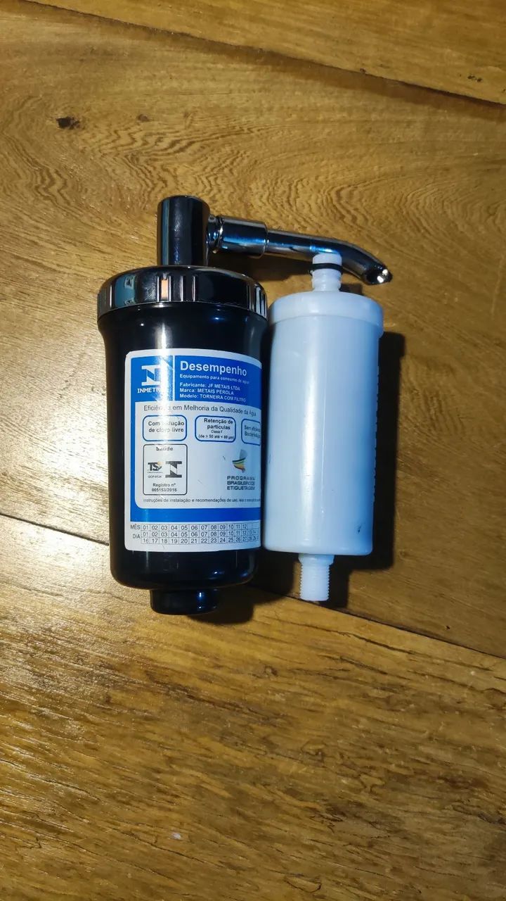 Filtro Água Copo Abs Com Refil Para Torneira