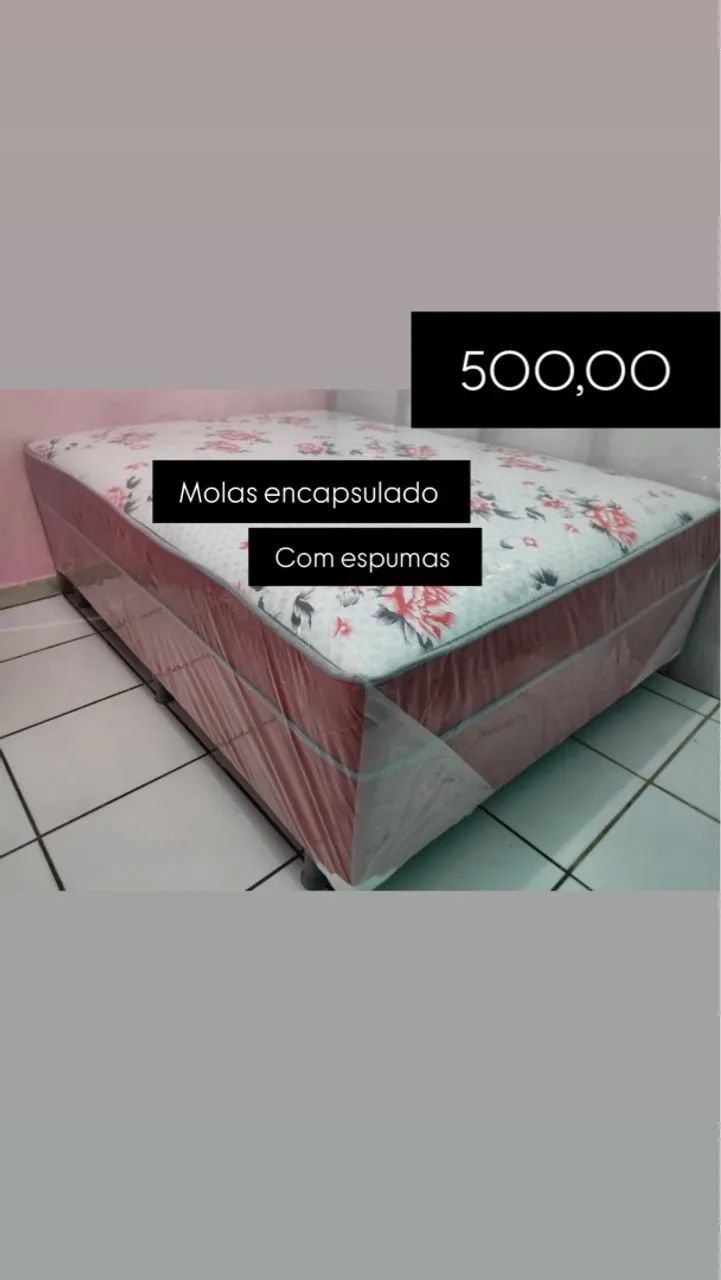 Cama Box Molas Encap. com Espumas - Conforto e Qualidade!