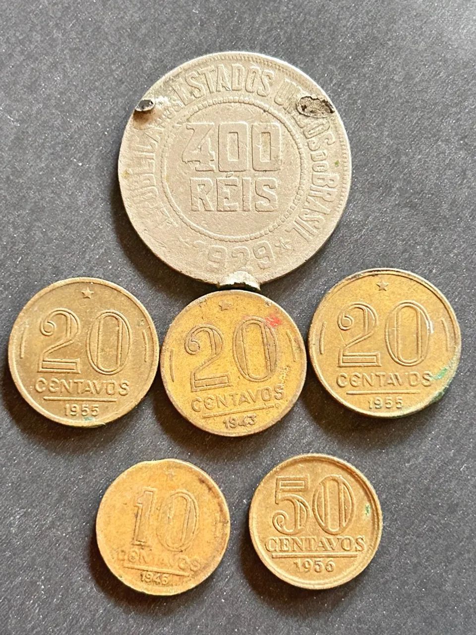 Lote de Moedas Antigas do Brasil - Coleção de Centavos e Réis