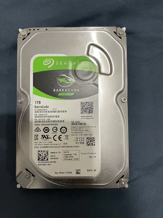 HD Seagate BarraCuda 1TB SATA 7200 RPM