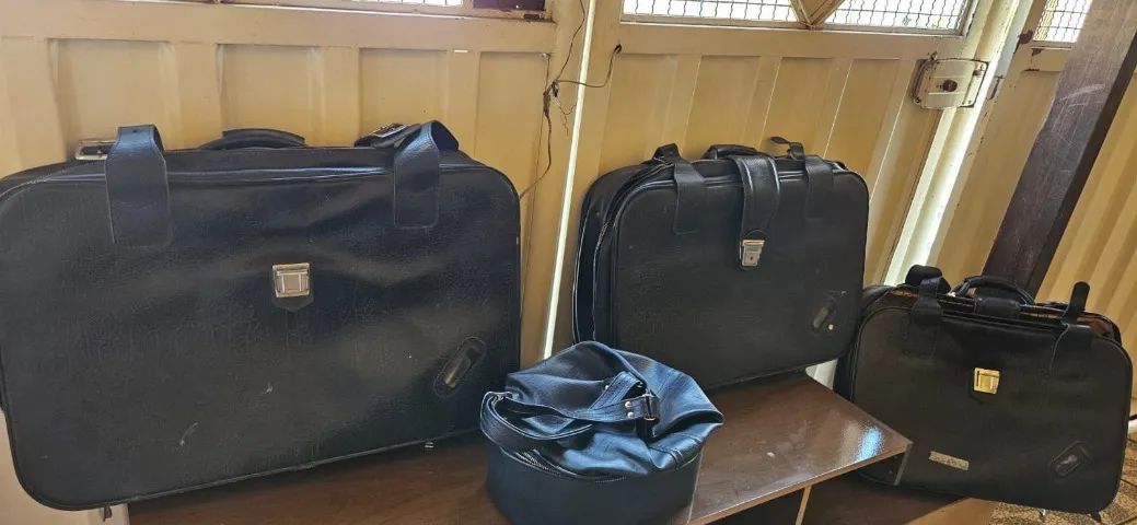 Jogo de Malas em Couro - Década de 6064628725067011123