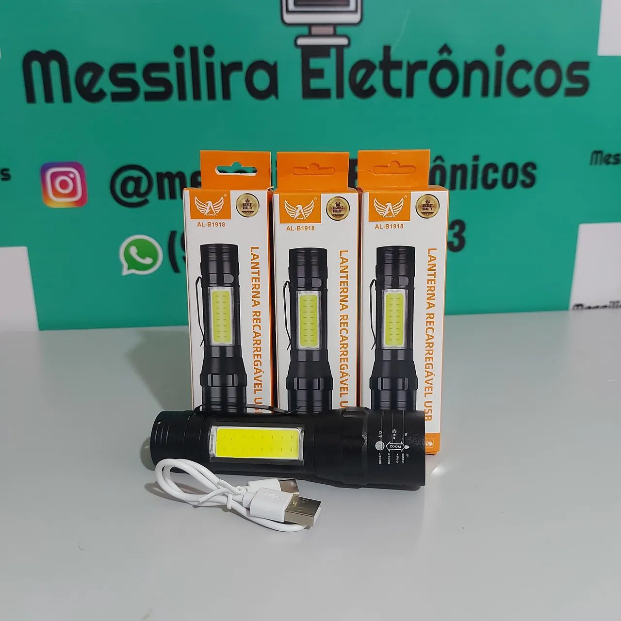 Lanterna Recarregável USB - Acampamento - Foto 2