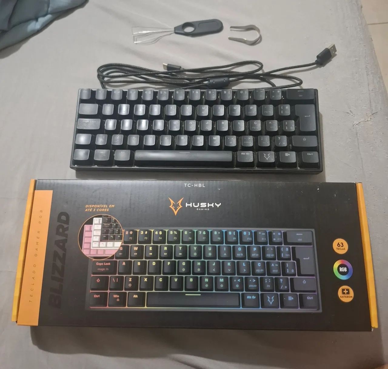 Teclado Mecânico Husky Blizzard 60% - Ler Descrição