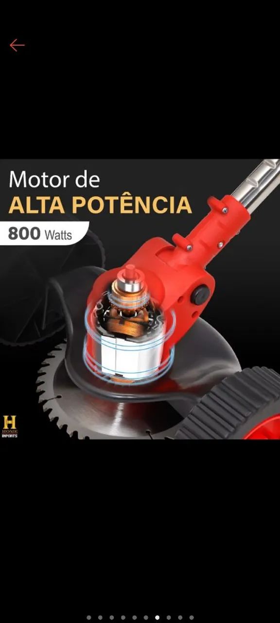 Roçadeira Elétrica 24V com 2 Baterias - Foto 3
