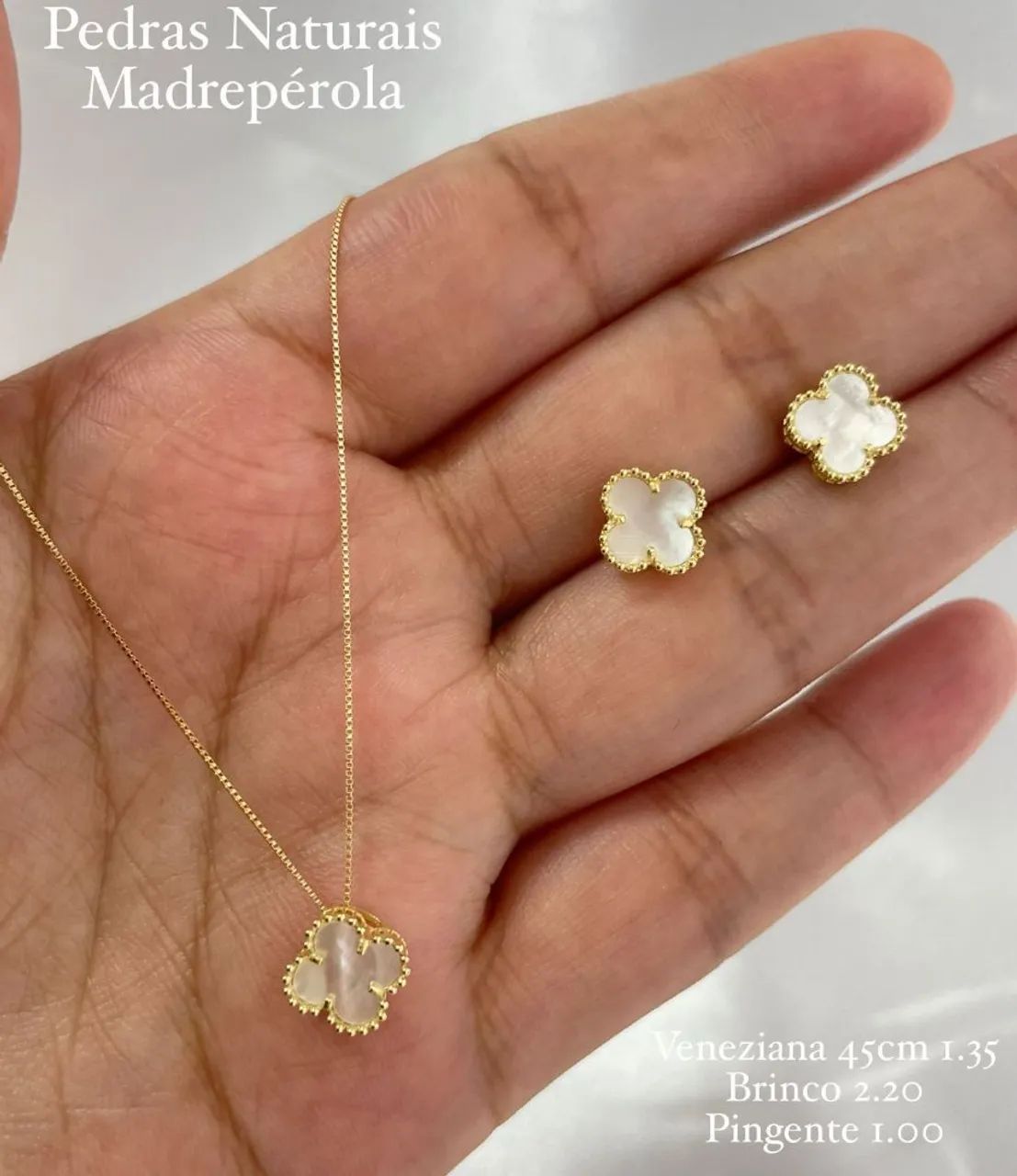 Conjunto estilo Van Cleef em ouro 18k, acesse e conheça as opções a disposição  - Foto 2