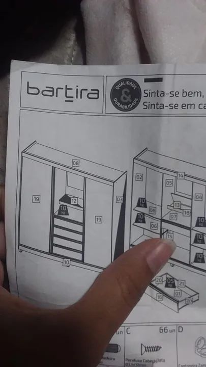 Guarda-roupa com Espelho e 4 Gavetas - Foto 3