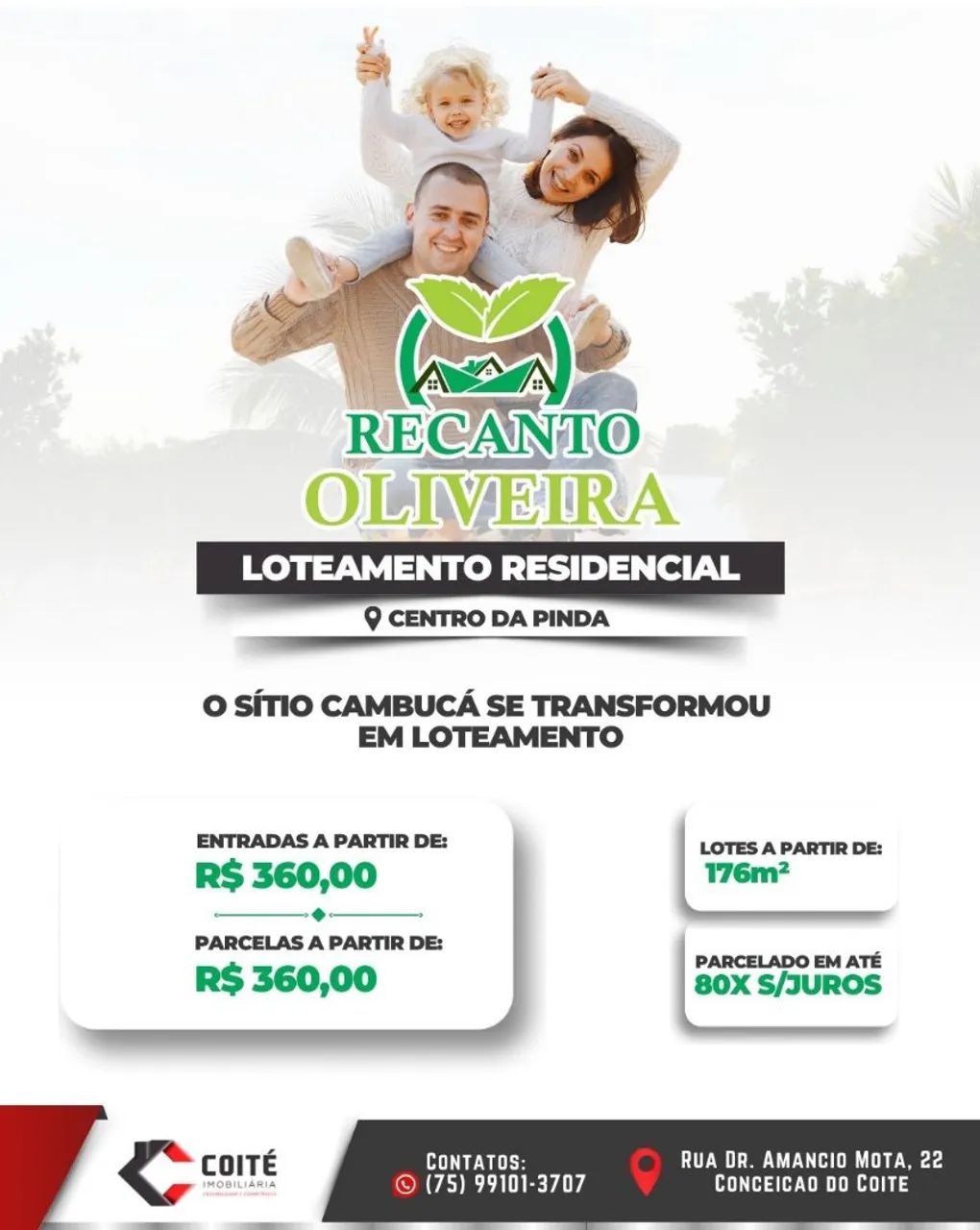 Lotes Parcelados em Conceição do Coité-Bahia 