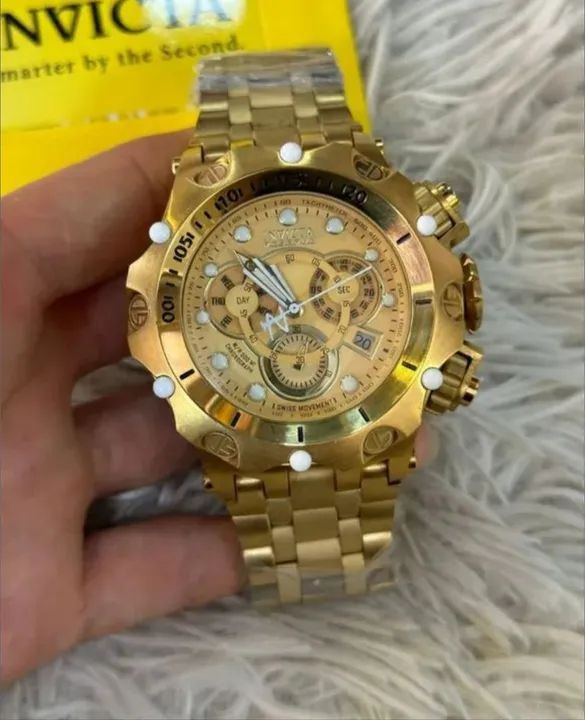 Invicta Venom Hibrid banhado a ouro 18k  - Foto 3