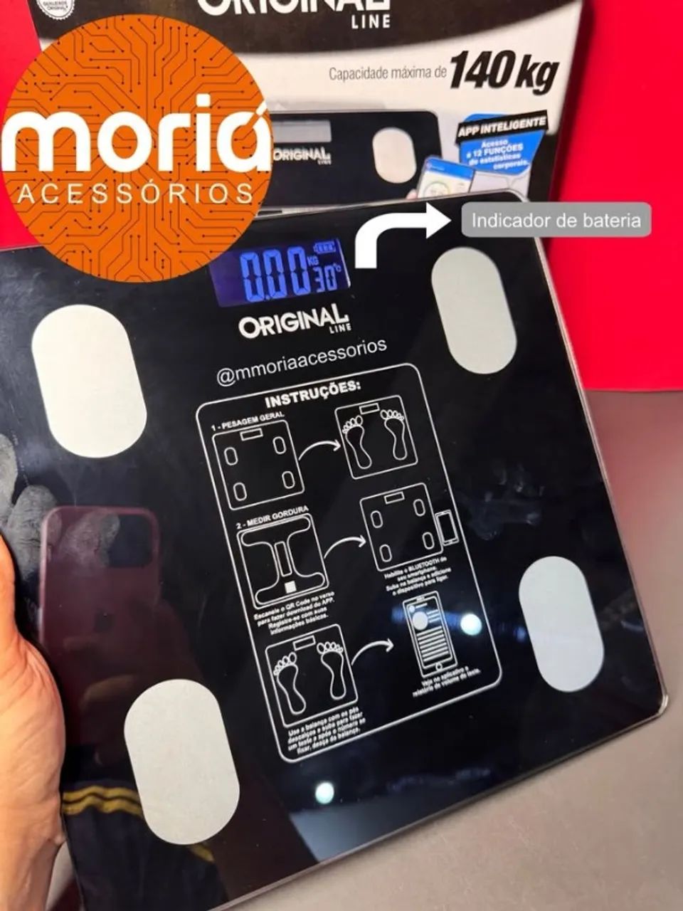 Balança 140KG Digital Bioimpedância e Bluetooth - Foto 2