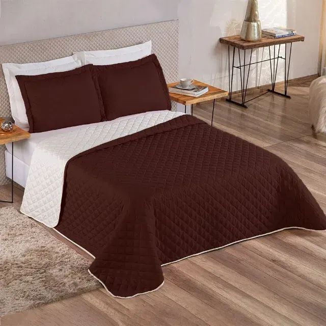 Cobre Leito Cama cor chocolate