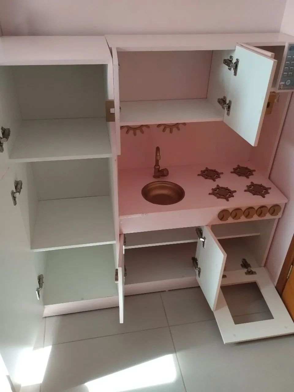 Cozinha Infantil Completa - Rosa - Foto 3
