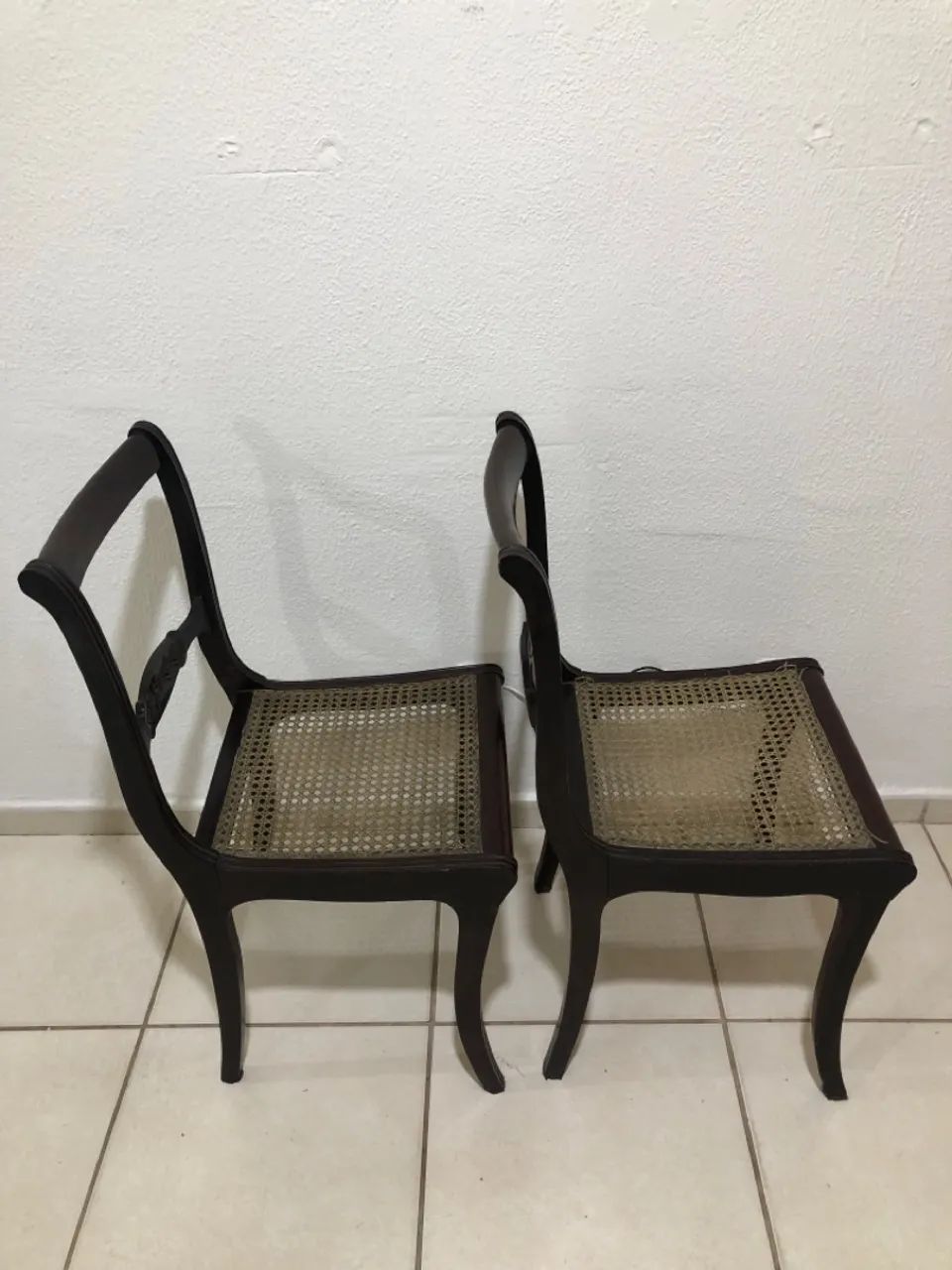 Entregamos Grátis Par de Cadeira Antiga em Jacarandá ( Aceitamos Cartões ) - Foto 5