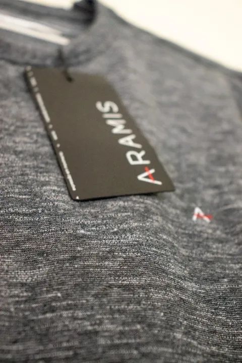 CAMISETA ARAMIS masculina (ORIGINAL), cinza mesclada, P - Foto 4
