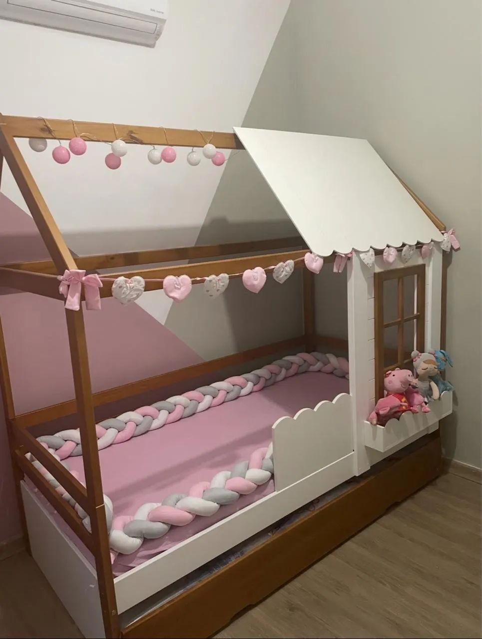 Cama de casinha de madeira - Foto 3