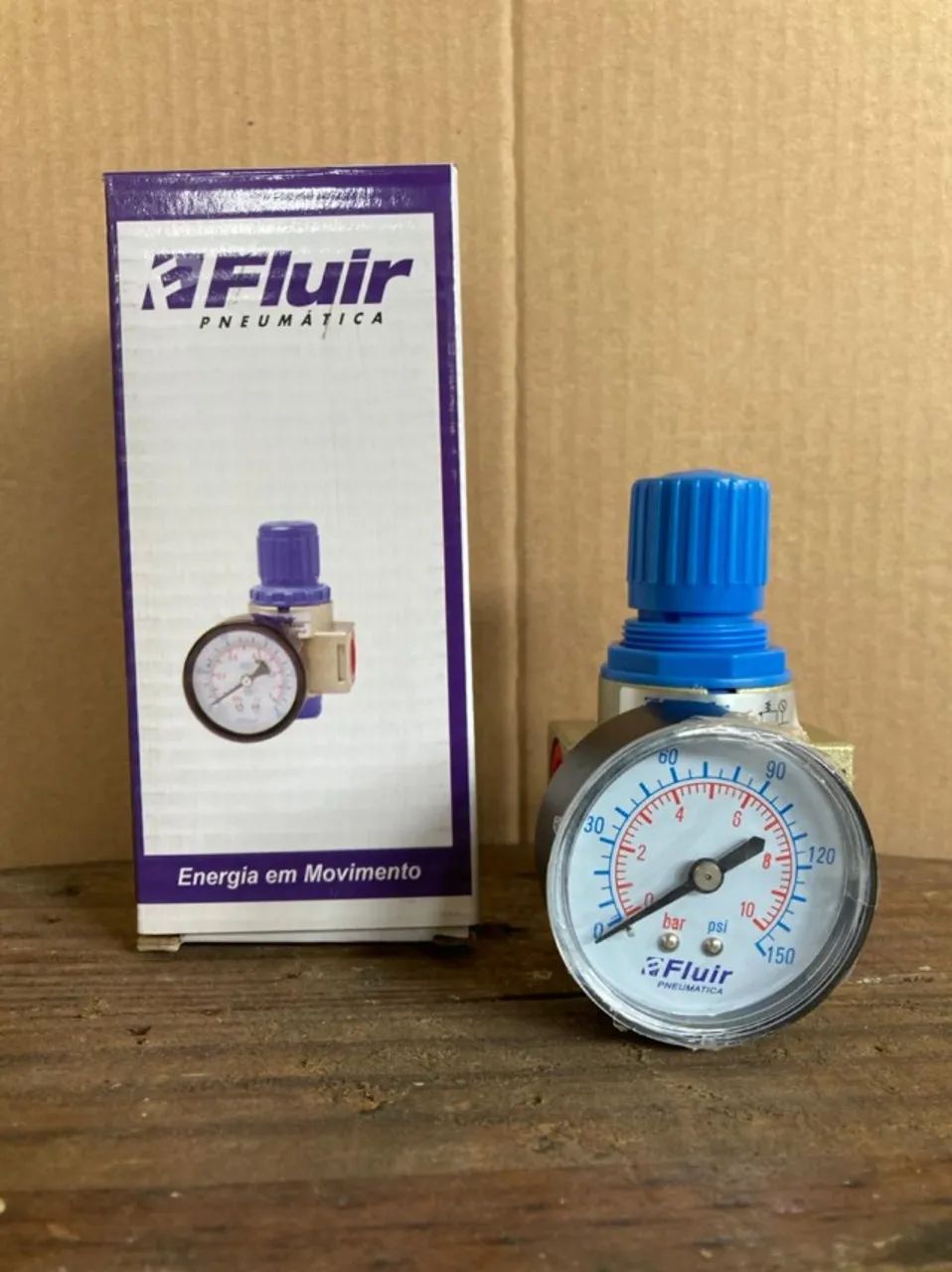 Filtro de ar para compressor 1/2 com manometro  - Foto 2