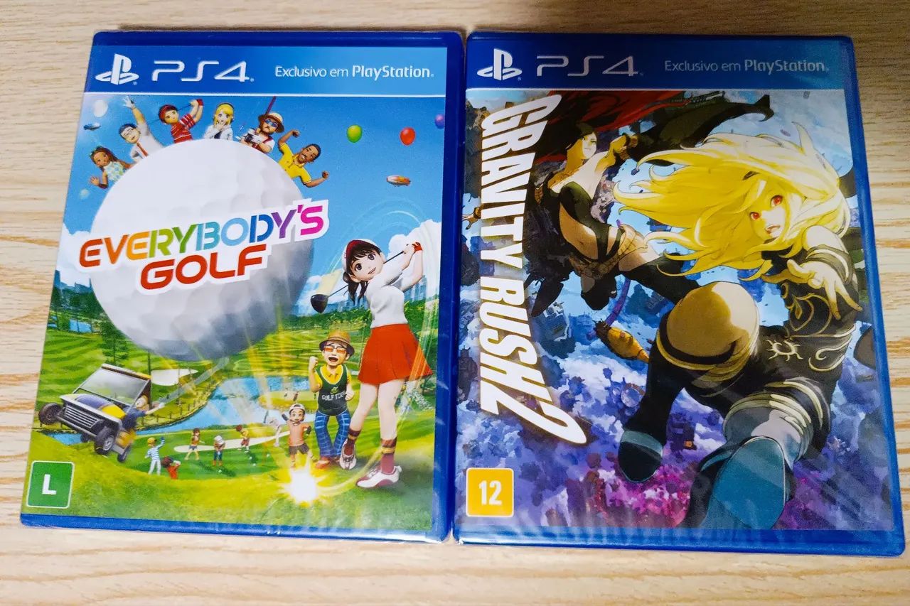 2 jogos PS4 lacrado - Everybody's golf e Gravity Rush