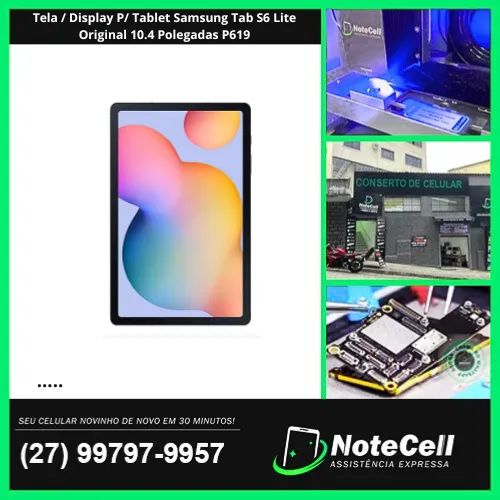 Tela Display P. Tablet Samsung Tab S6 Lite Original 10.4"  P619 - Troca expressa!