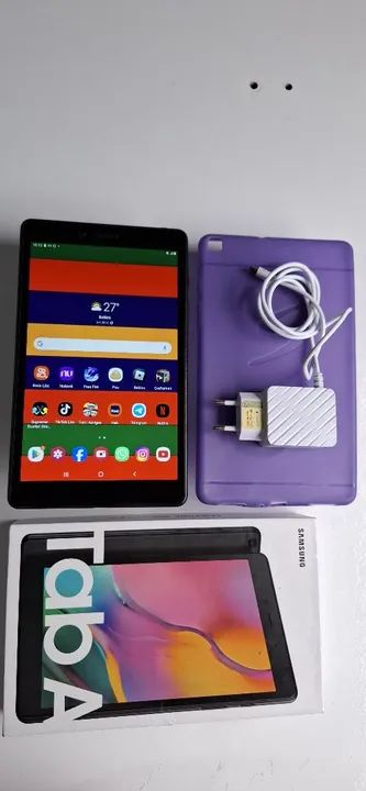 Tablet na caixa Tab A Samsung Pega chip 4G Vai completo ( Act cartao ) - Foto 3